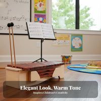 13-Bar Soprano Xylophone Resonator Box Colorful Bar Xylophone Diatonic Scale Includes 2 Mallets for Beginners, Classroom, School