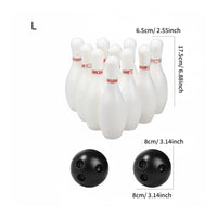 Children's Bowling Playset Educational Play Equipment Realistic Finger Holes