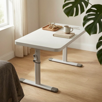 Manual Height-Adjustable Desk Wide Base Feet Hand Crank Desk