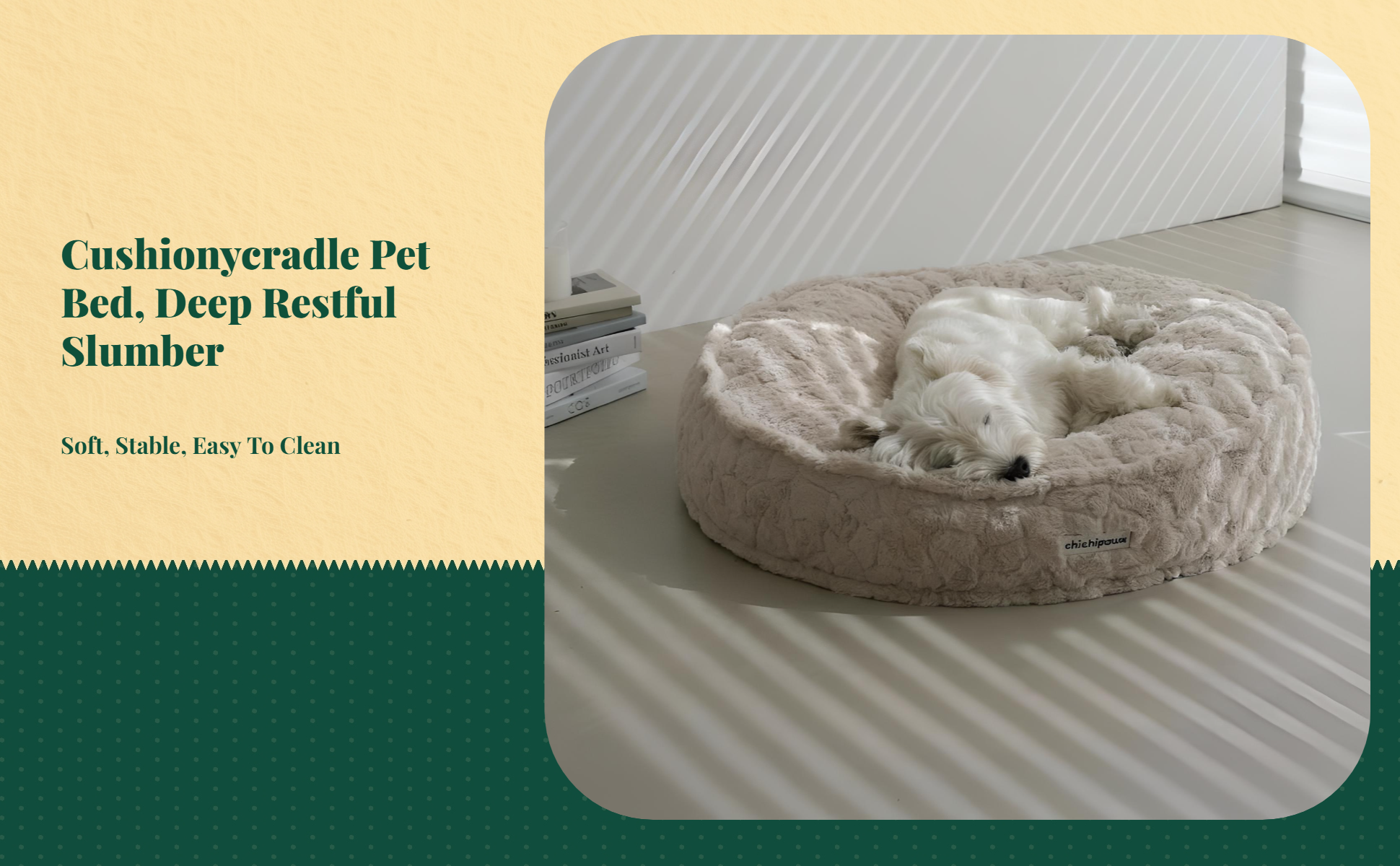 Ultra-Soft Plush Dog Bed Calming, Non-Slip, Easy to Clean