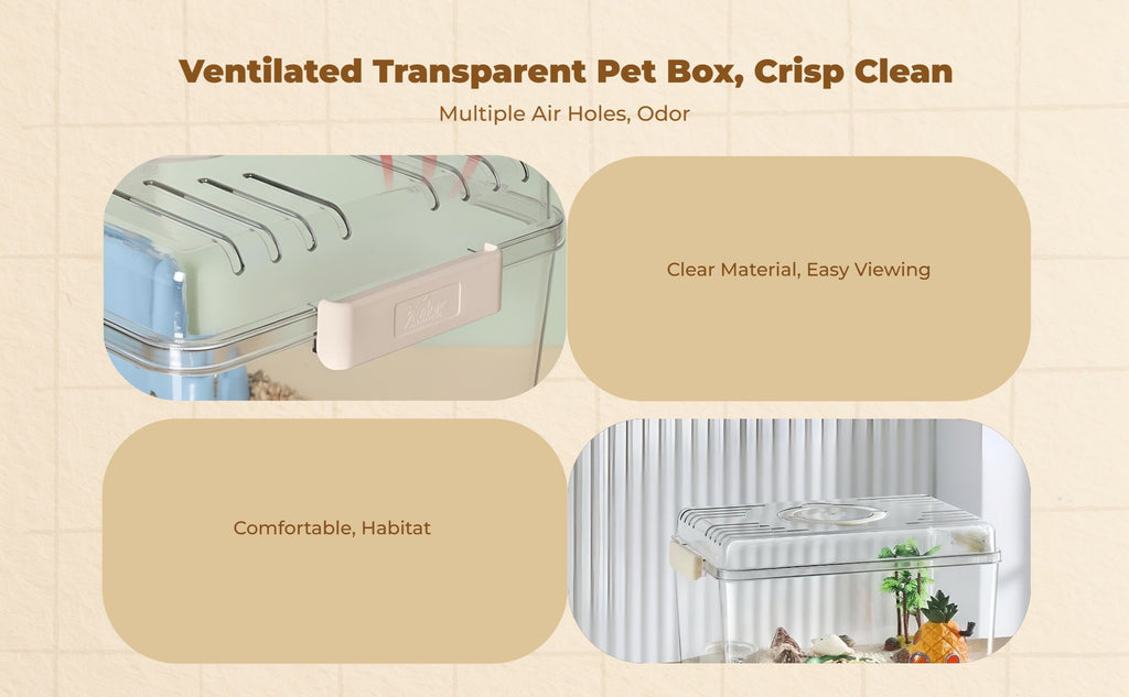 Ventilated portable hamster habitat