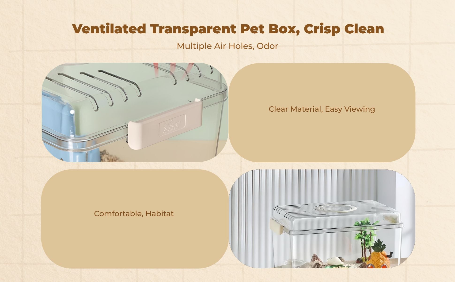Ventilated portable hamster habitat