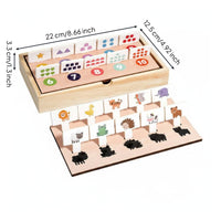 60 Pieces Cognitive Pairing Box Attention Training Color Shape Sorting Box