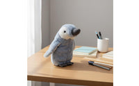 Velvety Penguin Writing Utensil Case Large Capacity Cartoon Creature Pen Bag