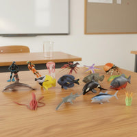 Realistic Ocean Creature Figures Educational Marine Life Toy Set Solid Plastic