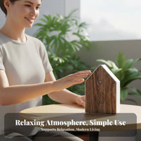 Avian Song Box Tap Control Singing Avian Box Wall-Mountable Sound Relaxation Device Nature-Inspired Design House-Shaped Sound
