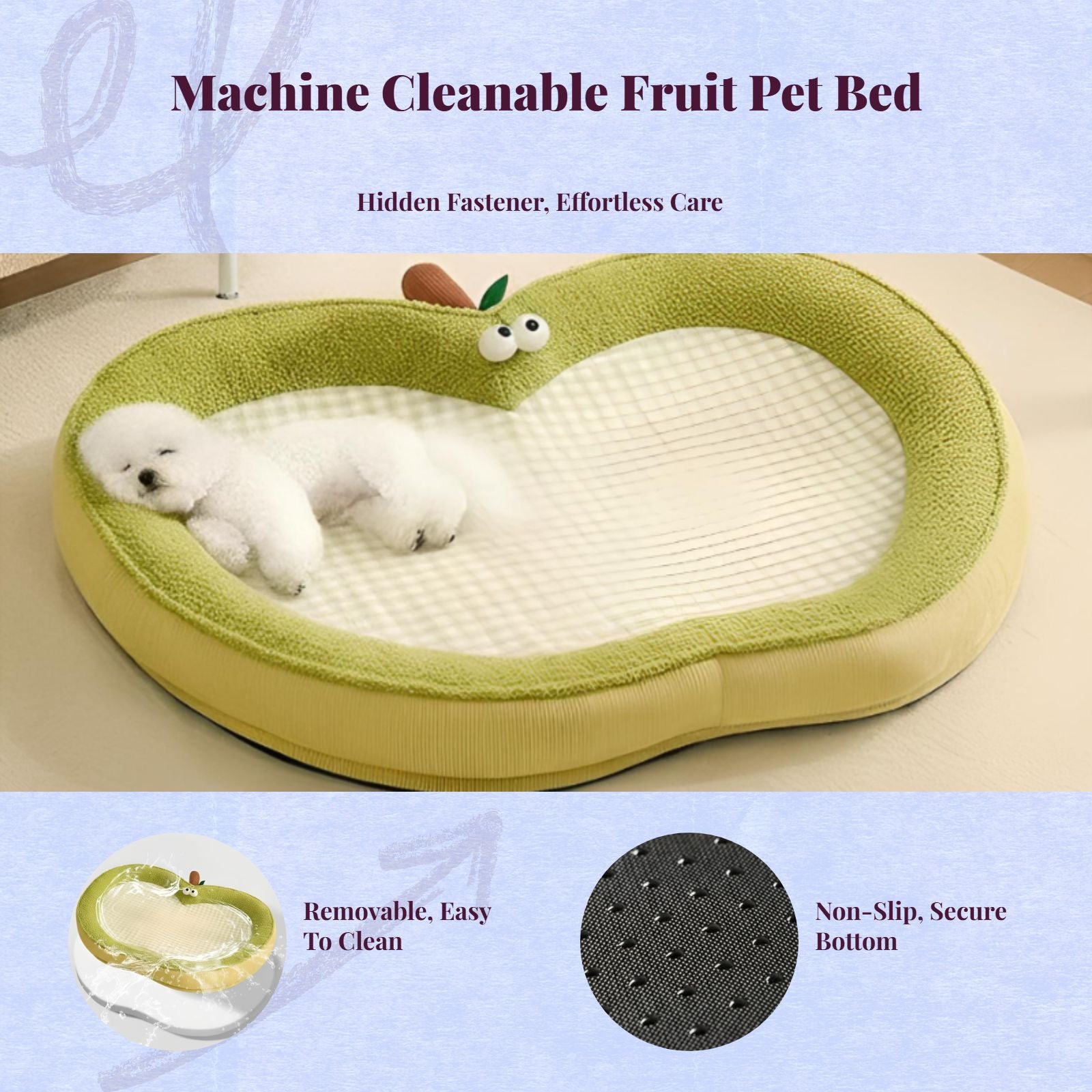 Calming Pet Bed, Plush Mat, Indoor Sofa for Dogs & Cats