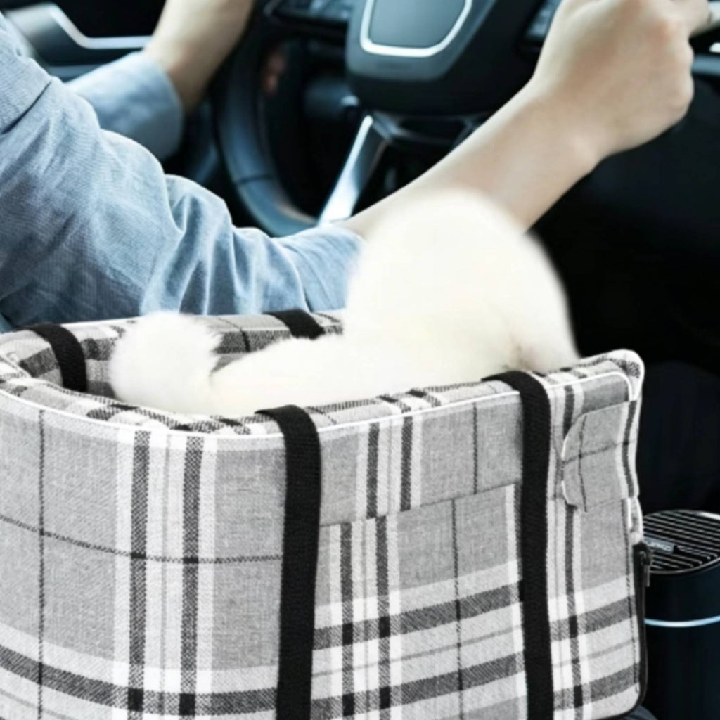 Car Console Pet Seat Foldable Mid-Section Console Dog Bed Versatile-Use Design