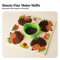 Hedgehog Matching Game Colorful Wooden Peg Toy Smooth for Children