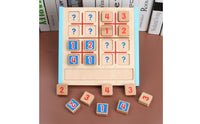 Sudoku Puzzle Game Set Wood Sudoku Board Paint Math Learning Toy for Preschoolers