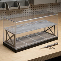 Two-Tier Parking Garage Acrylic Dust Cover Scale Parking Garage Model Clear Panel