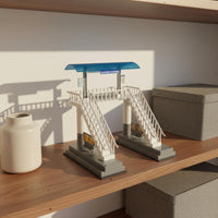 HO Scale Pedestrian Overpass Simple Assembly Plastic Pedestrian Bridge