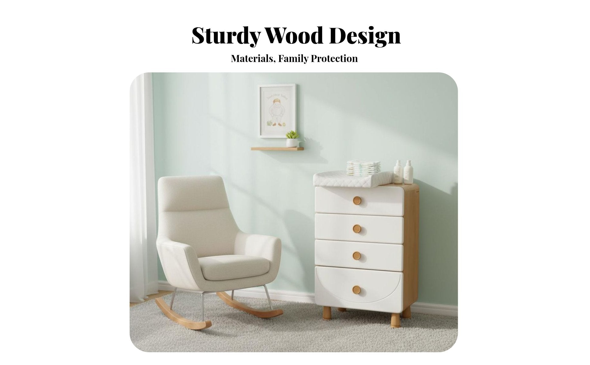 Minimalist design Multi-Drawer Nursery storage unit Large Capacity Chest of Drawers Child-Safe Design Bedroom Furniture Stable Construction for Children, Homeowners, kids' Room, Hallway, Closet, Dormitory