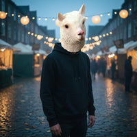 Alpaca Headpiece Realistic Details Funny Alpaca Headgear Costume Accessory for Masquerade Party