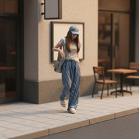 1/18 Backpack Girl Model High Detail Miniature Girl Figurine Resin Material Miniatures for Collection Shelf