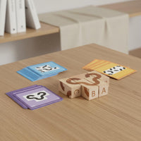 Double-Sided Card Game Interactive Learning Wooden Thinking Blocks Educational