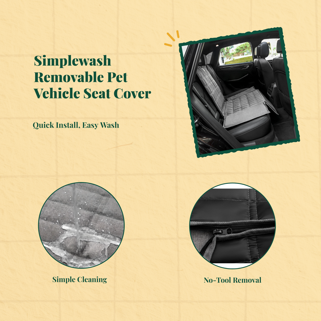 Waterproof dog car seat cover fits most