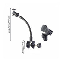 Gooseneck Audio Device Clamp Heavy-Duty Ball Head Audio Device Mount Anti-Slip
