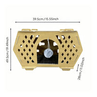 Wooden Cat House Toy Ball Included Wooden Cat Bed Ventilated Animal Furniture for Cats, Indoor
