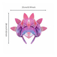 Triceratops Headband and Tail Universal Size Fits Most Triceratops Costume Set