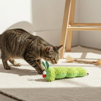 Soft Fabric Toy Interactive Play Chenille Cat Pillow for Kittens
