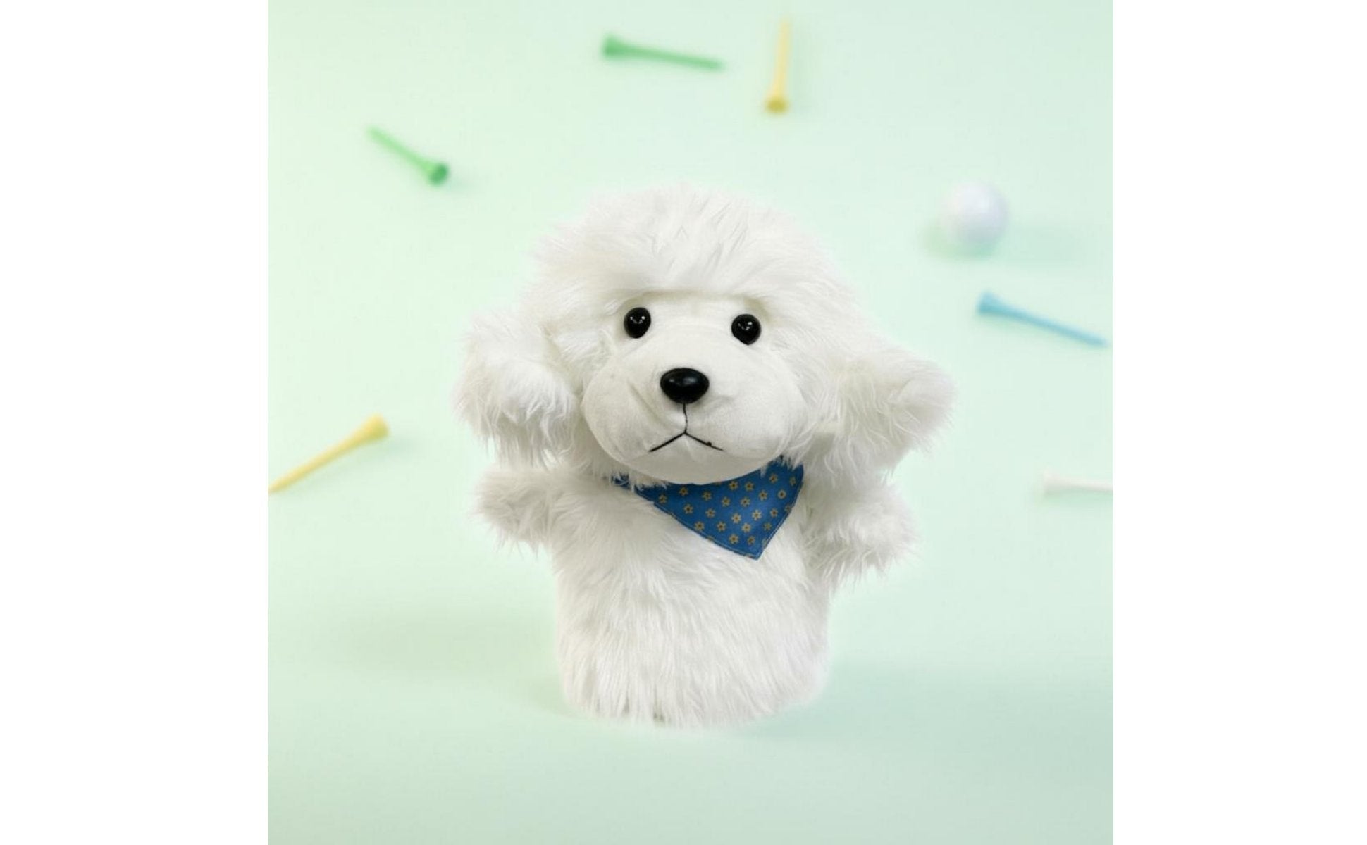 Teddy Dog Golf Headcover Cartoon Design Fuzzy Dog Headcover Good Gift Idea