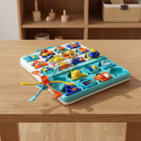 Portable Busy Box Fine Manual Skills Color Learning Activity Board Educational