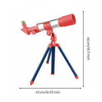 Kids Telescope Crystal Clear Childrens Telescope Kit Easy to Use Astronomy Activity Set for Students, Outdoor