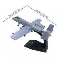 1:100 Scale Close Air Support Plane Model Highly Detailed Diecast Fighter Jet Model Includes Display Stand Collectors, Desk Decoration
