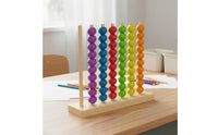 Color Matching Counting Board Early Math Learning Wooden Bead Stacker