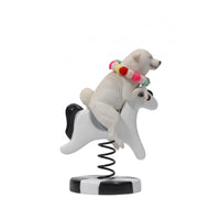 Shiba Inu Figurine Bead Collar Coiled Base Figurine Small