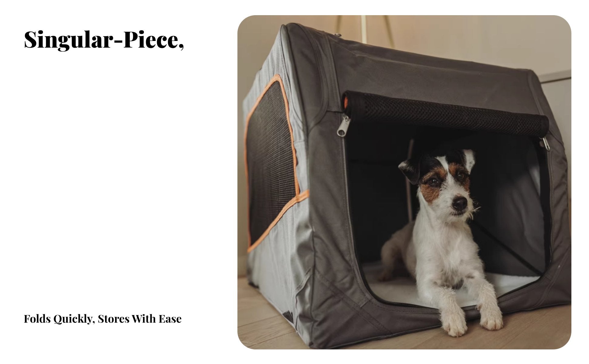 Foldable Fabric Pet Crate Portable Dog Kennel Lightweight for Outdoor, Travelers