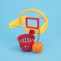 Bird Enclosure Basketball Toy Metal Support Bar Bird Basketball Toy Mirrored