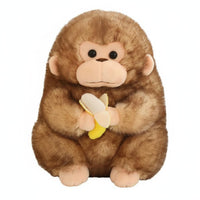 Golden Monkey Stuffed Calming Sitting Monkey Doll Cuddly for Children