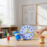 Time Learning Tool 12/24 Hour Display Student Learning Clock for Classroom, Kids