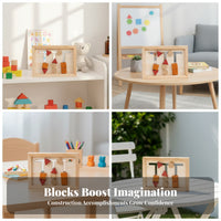 Rounded Edges Wooden Shape Matching Toy Wooden Shape Matching Board Compact
