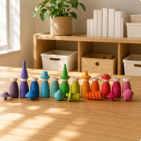 Wooden Peg Doll Decorative Wooden Figurine Polished Edges for Children