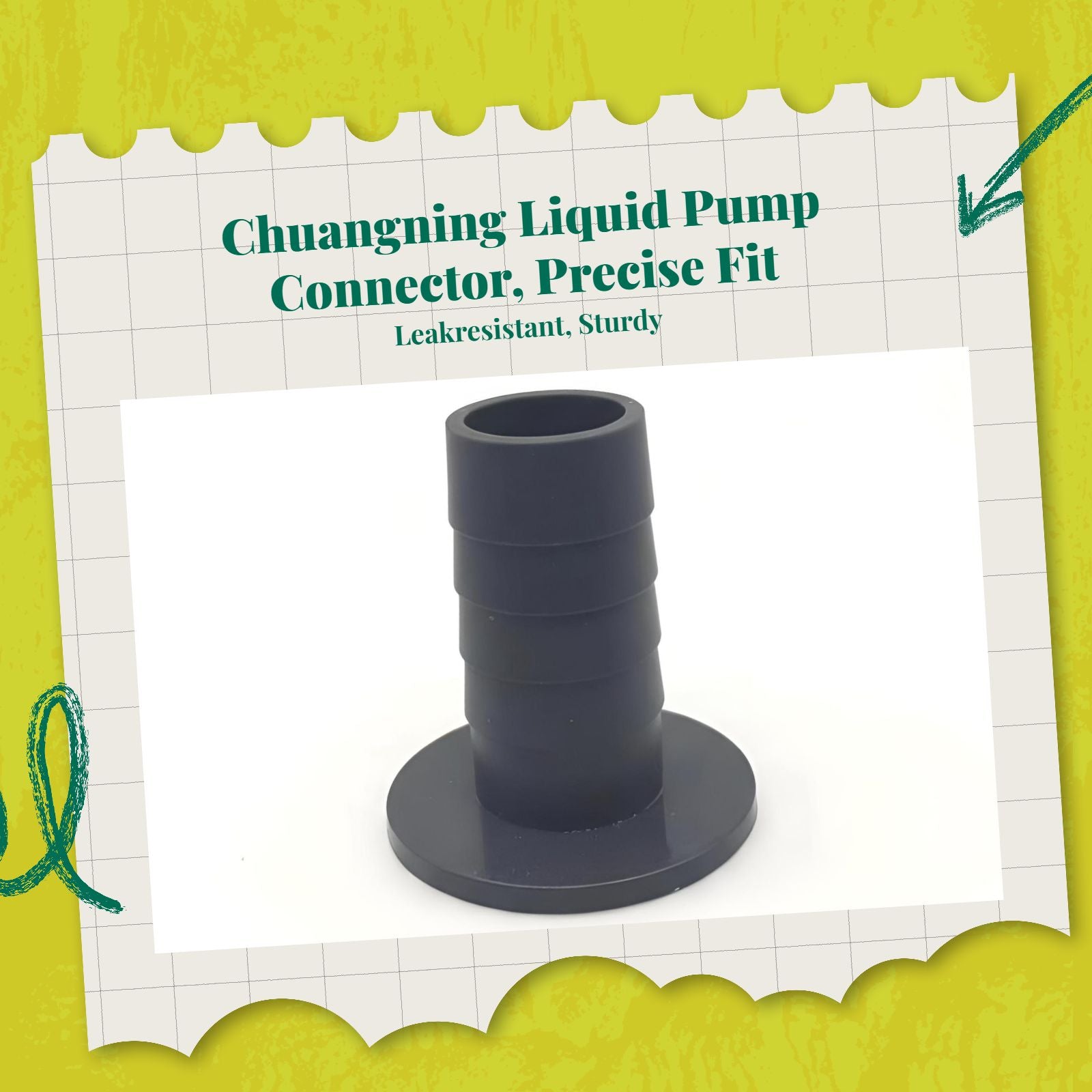 Aquarium plastic pump adapter