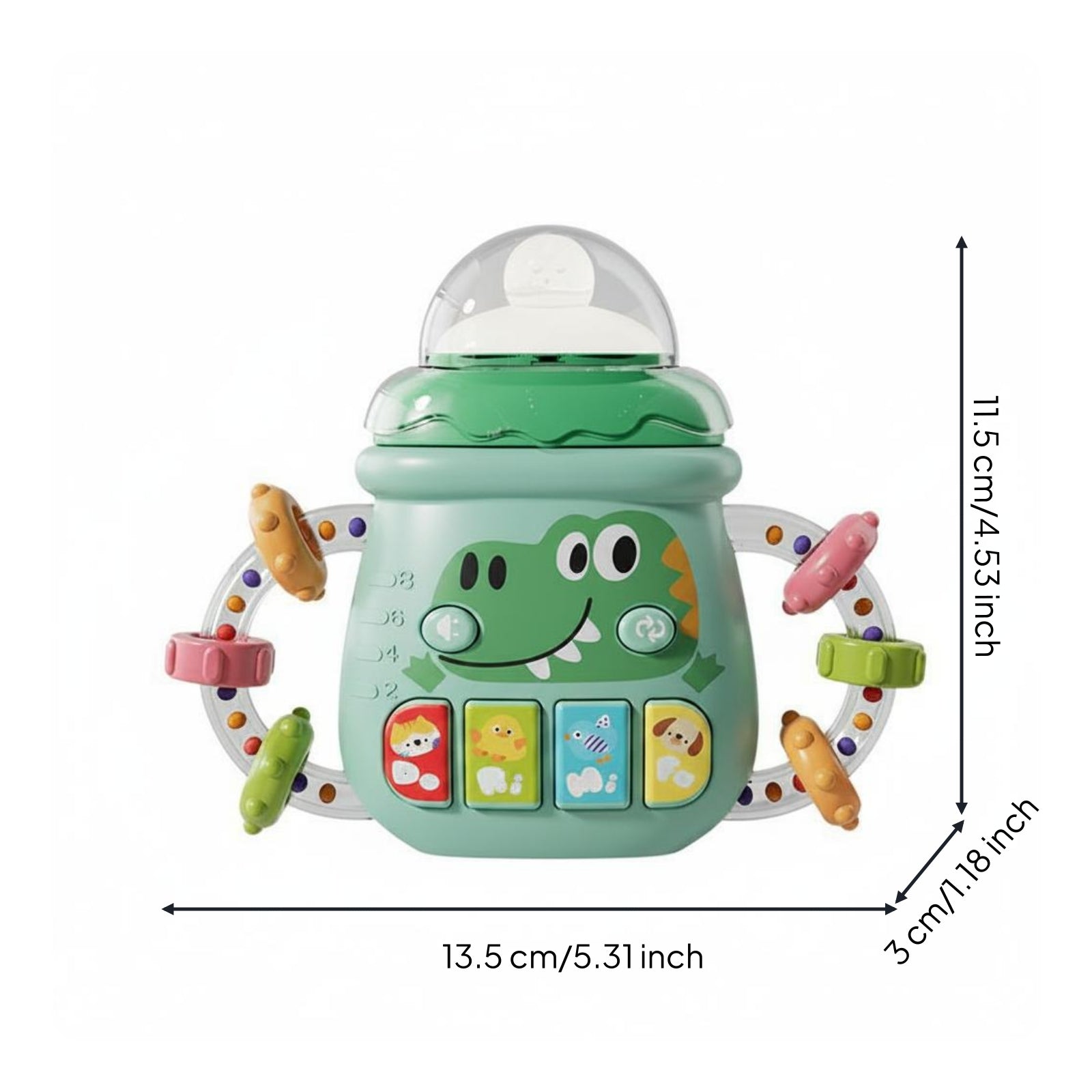 Bottle-Shaped Sensory Toy Movable Bead Rings Sensory Baby Toy Bottle for Infants