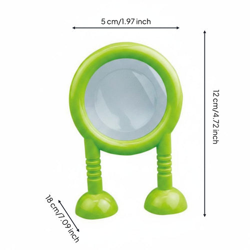 Classroom Teaching Aid Green Visual Toy Rounded Feet