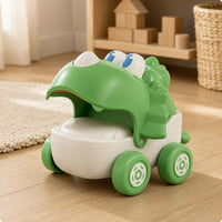 Pull-String Toy Car Open Mouth Dinosaur Toy Car Mini Size