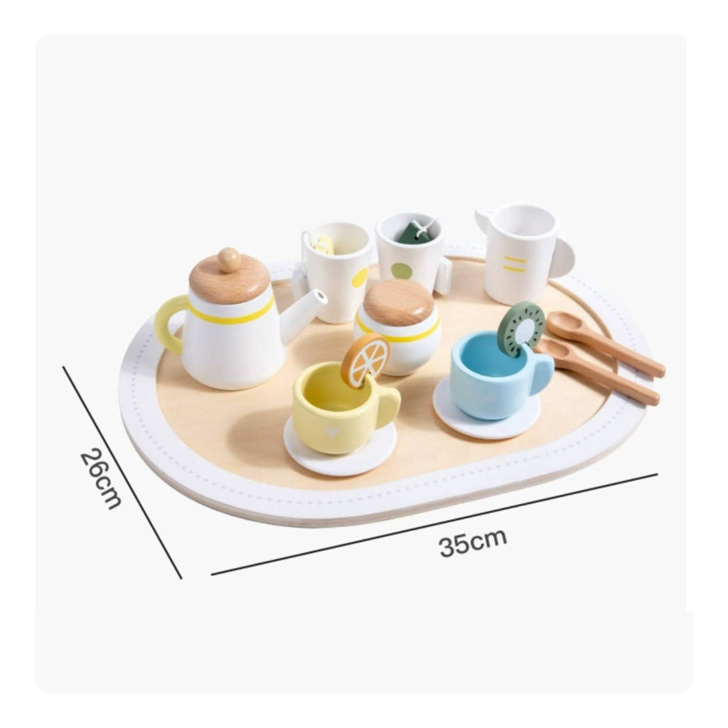 12 Pieces Pretend Tea Party Set Gift Idea Toy Tea Set Small Hands Child Plaything for Girls, Kids, Nursery School