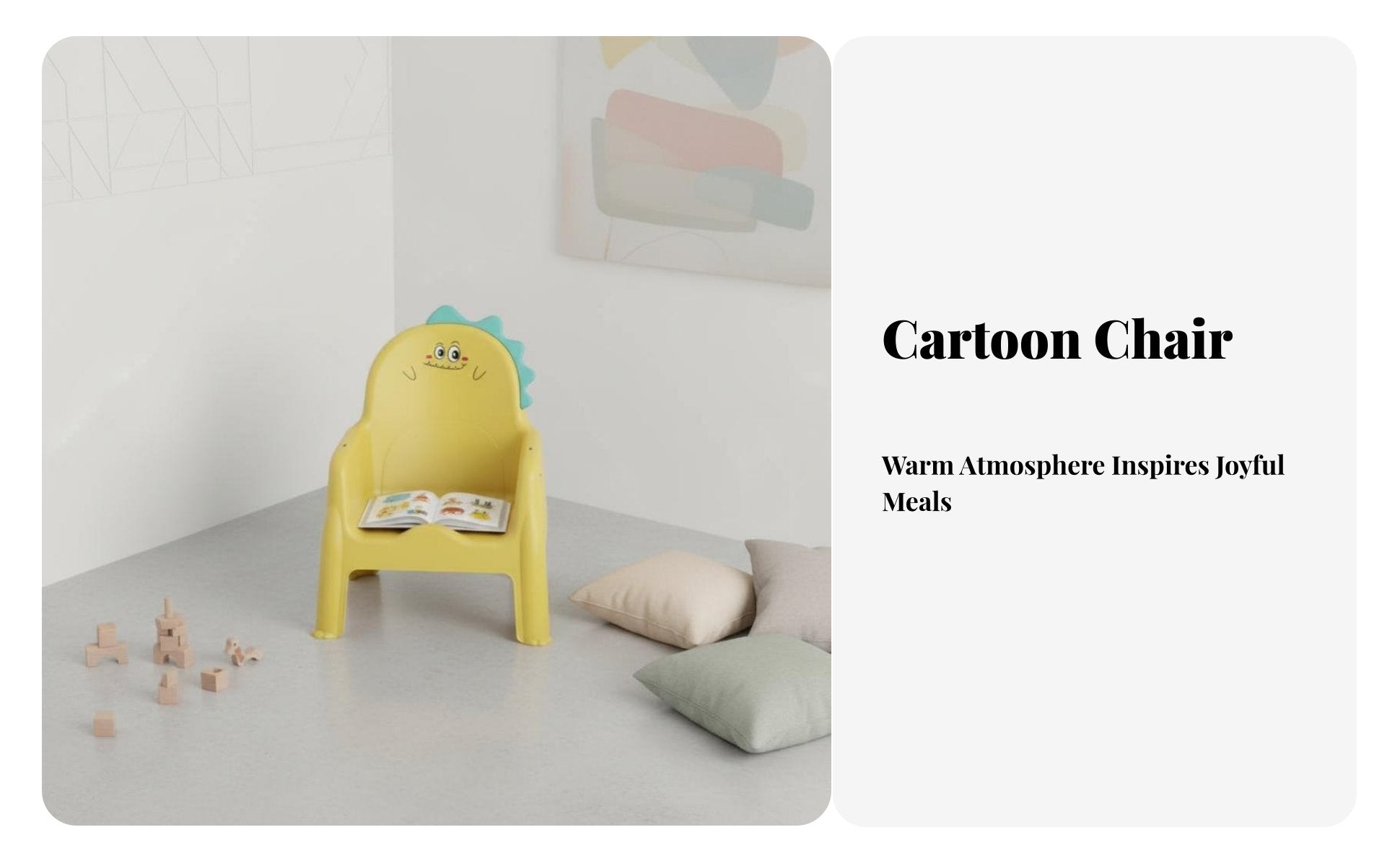child's Low Stool Rounded Corner Design Squeaky supportive restrest Chair Lightweight