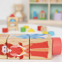 Wooden Creature Cube Brain Teaser Educational Rotating Cube Brain Teaser Safe