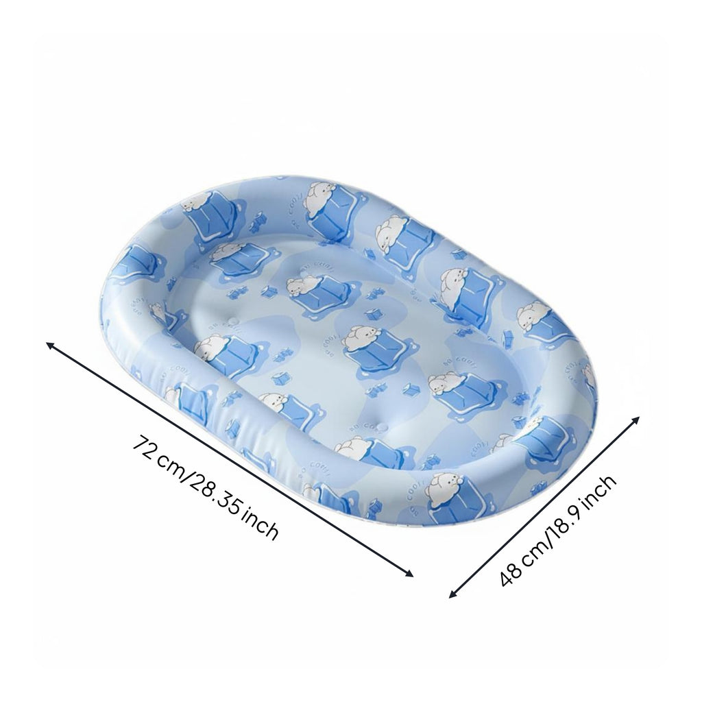 Oval Cooling Bed Wipeable Polymer Gel Pet Bed