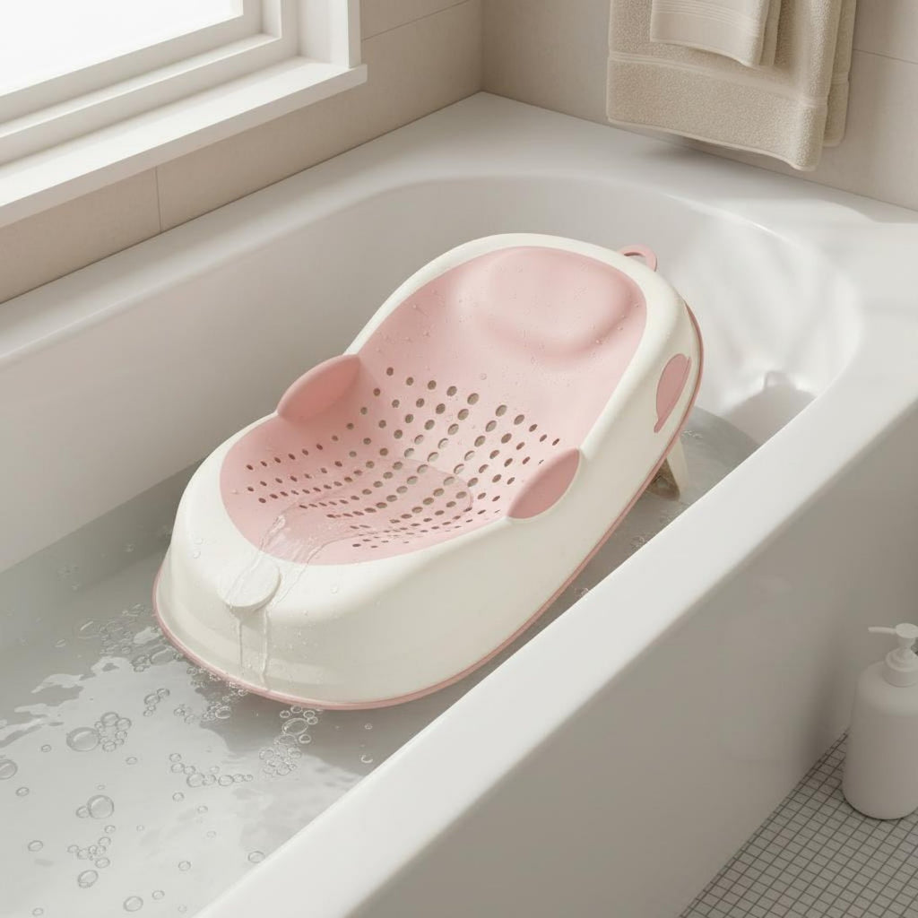 Newborn Bath Support Easy to Clean Baby Bath Seat Compact for Newborns