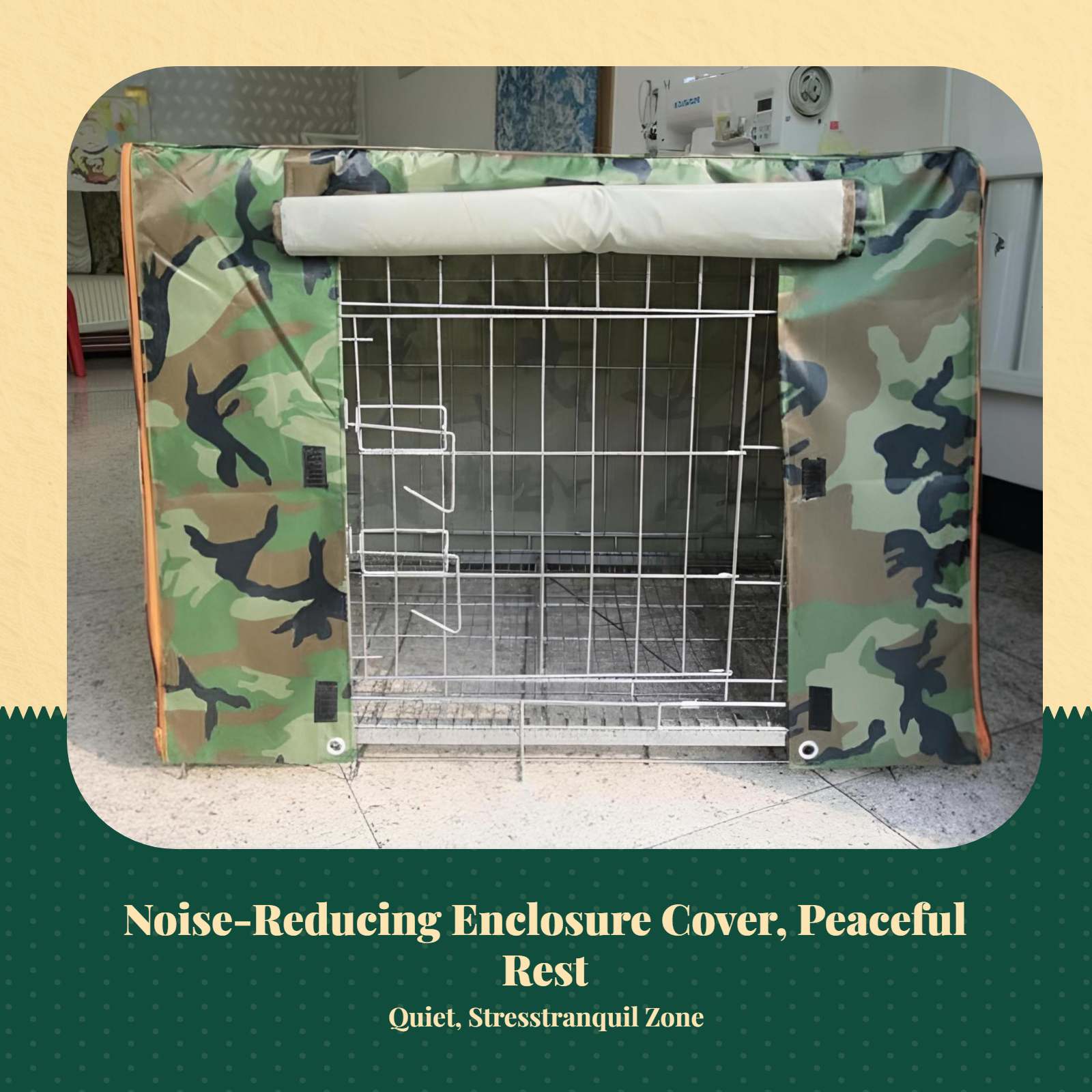 Dog Crate Cover, Waterproof Windproof Pet Kennel Cover, Insulated Cat Enclosure Cover for Winter, Universal Fit