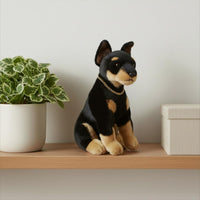 Doberman Stuffed Toy Cuddly Doberman Stuffed Creature Lifelike for Children