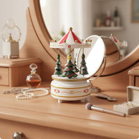 Christmas Tree Rotating Ornament Music Box Tabletop Display Rotating Ornament Music Box Collectible