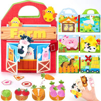 Busy Book Portable Textile Learning Book Travel Friendly for Young Children
